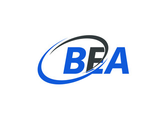 BEA letter creative modern elegant swoosh logo design