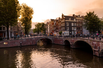Fototapeta premium Amsterdam city blue hours and night photos.. 