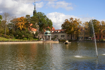 Historische Kuranlagen in der Goethestadt Bad Lauchstädt, Saalekreis, Sachsen-Anhalt, Deutschland