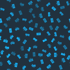 Set Monitor with FAQ information, Dislike, No Internet connection and exclamation mark on seamless pattern. Vector