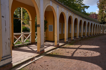 Historische Kuranlagen in der Goethestadt Bad Lauchstädt, Saalekreis, Sachsen-Anhalt, Deutschland