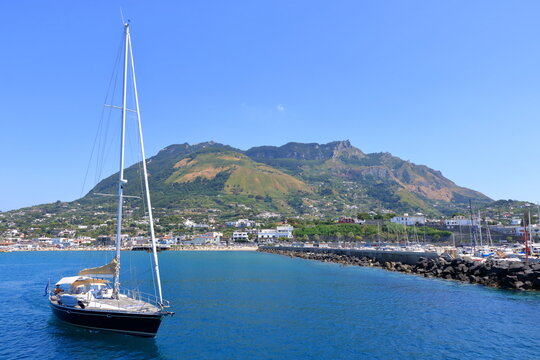 Coastal landscape of Forio on Ischia, town in the Metropolitan City of Naples, Italy