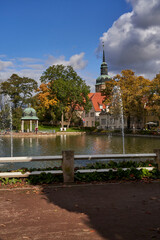 Historische Kuranlagen in der Goethestadt Bad Lauchstädt, Saalekreis, Sachsen-Anhalt, Deutschland
