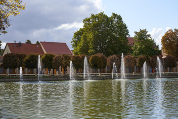 Historische Kuranlagen in der Goethestadt Bad Lauchstädt, Saalekreis, Sachsen-Anhalt, Deutschland