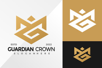 Fototapeta premium Luxury Letter G Crown Logo Design Vector illustration template