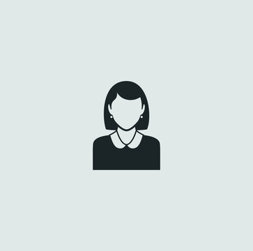 Women placeholder image, women user avatar sign