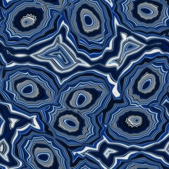 Seamless banded agate geode marble rock surface pattern design for print. High quality illustration. Infinite continuous repeat of agate mineral stone abstract wallpaper design.