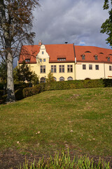 Fototapeta na wymiar Historische Kuranlagen in der Goethestadt Bad Lauchstädt, Saalekreis, Sachsen-Anhalt, Deutschland