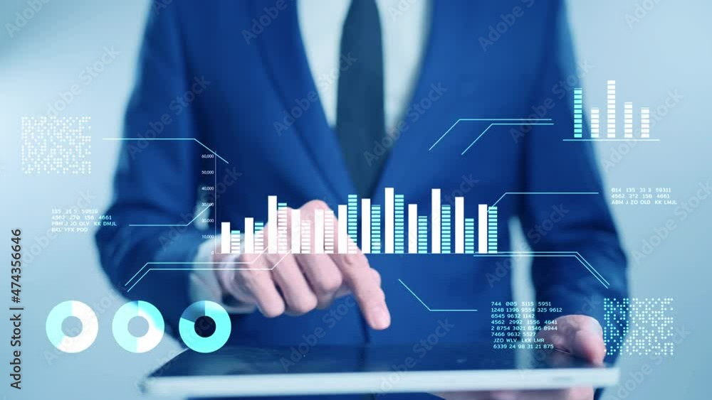 Poster finance business investment data analytics strategy report, crypto currency blockchain stock exchang