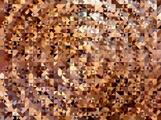 Mosaic in shades of brown, ocher, beige and yellow, full screen.