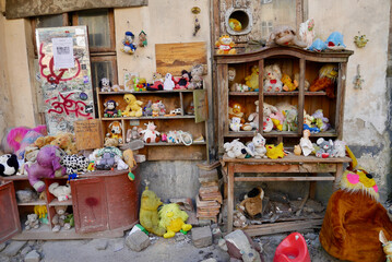 Lviv, Ukraine, 6.04.2019. Yard of the Lost Toys.