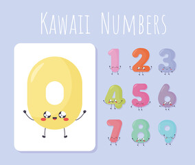 kawaii numbers design