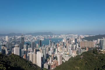 the view of the hong kong at Wan Chai Gap 10 Dec 2021