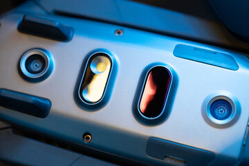 View of the lower part of the drone body, diode illumination,infrared obstacle detection sensors,...