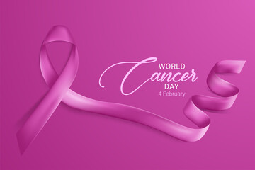 World cancer awareness day concept banner