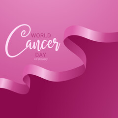 World cancer awareness day concept banner