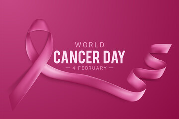 World cancer awareness day concept banner