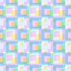 Multicolor mosaic like seamless background..Mosaic color texture for additional graphic design. Colorful, repeating background, with a delicate regular shape.Colorful texture with square shapes.