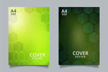 Abstract technology cover with hexagon elements