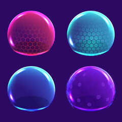 Different energy protection spheres set