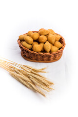 Delicious Sweet Bakery Patisserie Food Menu Gourmet Meal Dessert Chocolate Strawberry Lemon Flour Cake Pie Piece Chicken Fry Cheese Pizza Bread Still Product Blank Background