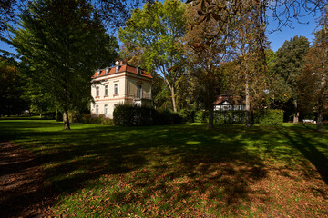 Historische Kuranlagen in der Goethestadt Bad Lauchstädt, Saalekreis, Sachsen-Anhalt, Deutschland