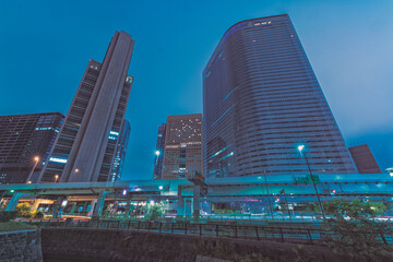 Fototapeta premium 汐留ジャンクションの夜景