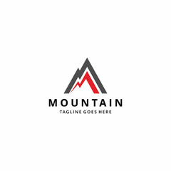 Abstract Mountain Logo Illustration, Mountain Logo graphic design