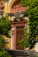 beautiful ancient wooden doors in the Vilanov Palace
