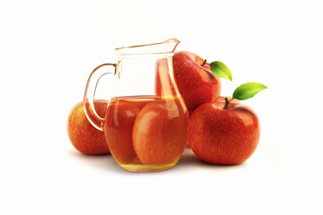 Apple juice and fresh apples
