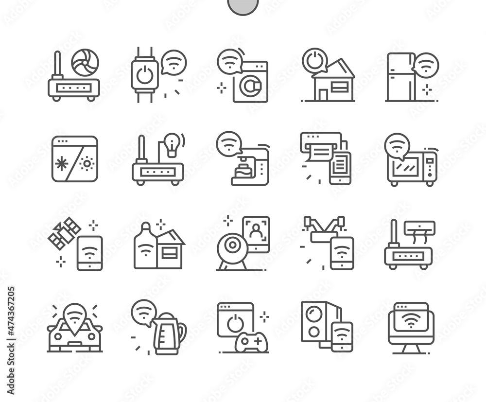 Poster internet of things. control of smart appliances. wi-fi router. smart house. connection, innovation a