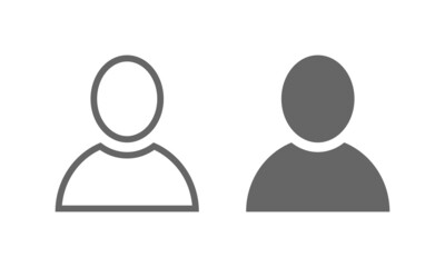 User icon vector. People head avatar illustration. Face sign for web design or mobile app.