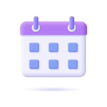 recommend clip art: 3d calendar icon. Vector illustrations on white background.
