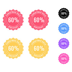 Obraz premium set of labels Christmas Discount 