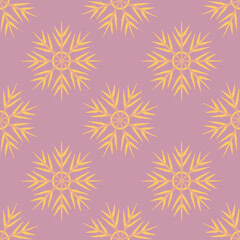 A seamless pattern on a square background is snowflakes. Design element