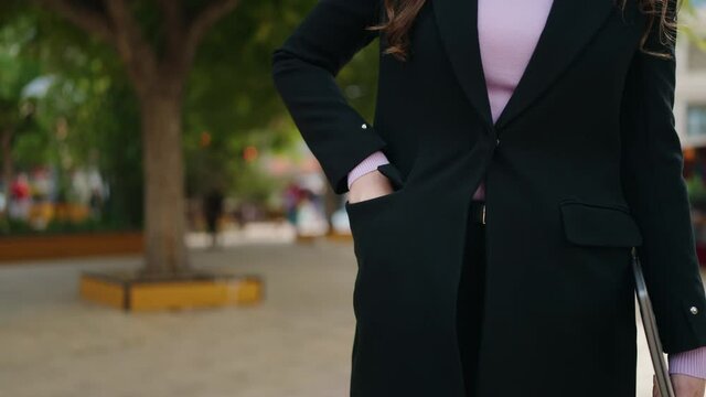 Young hispanic woman smiling confident talking on the smartphone at park