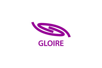 gloire logo inspired by the number 6 arranged in opposite directions