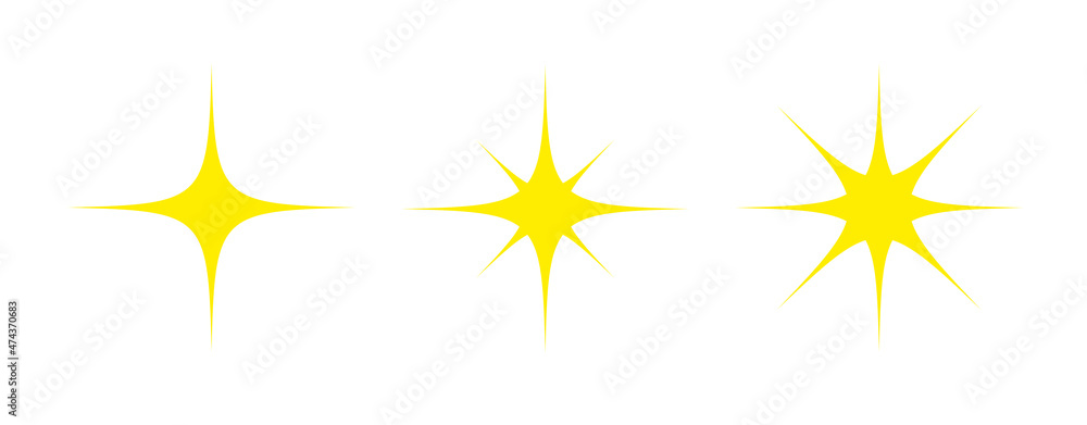 Poster set gold star icon isolated on white background. modern simple flat favorite sign. business, interne