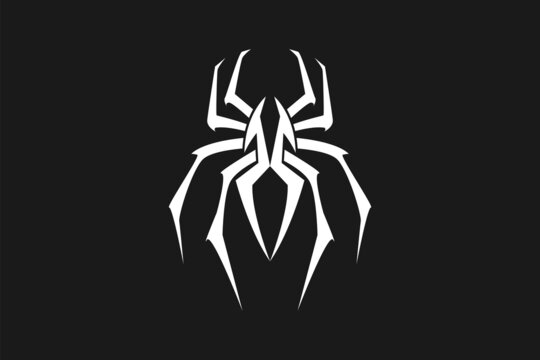 Initial Letter S Spider Man Insect Arthropod symbol logo design silhouette