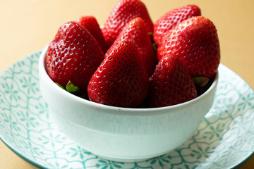 strawberries in a bowl