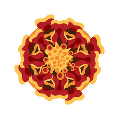 Mexican Blossom Cartoon Composition