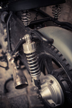 Motorcycle rear spring shock absorbers