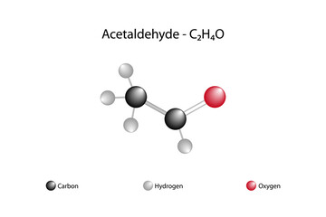 Molecular formula of acetaldehyde. Acetaldehyde; It is a colorless, pungent, poisonous, unstable liquid. It is used in the synthesis of acetic acid, artificial rubber, ethyl alcohol.