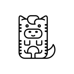 Zebra icon. Icon design. Template elements. Flat style