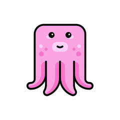 Jellyfish icon. Icon design. Template elements. Flat style