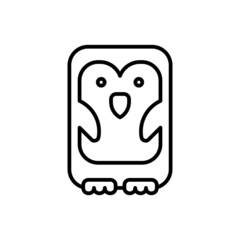 Penguin icon. Icon design. Template elements. Flat style