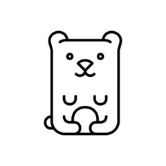 Bear icon. Icon design. Template elements. Flat style