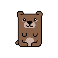 Bear icon. Icon design. Template elements. Flat style