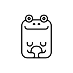 Frog icon. Icon design. Template elements. Flat style