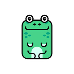 Frog icon. Icon design. Template elements. Flat style